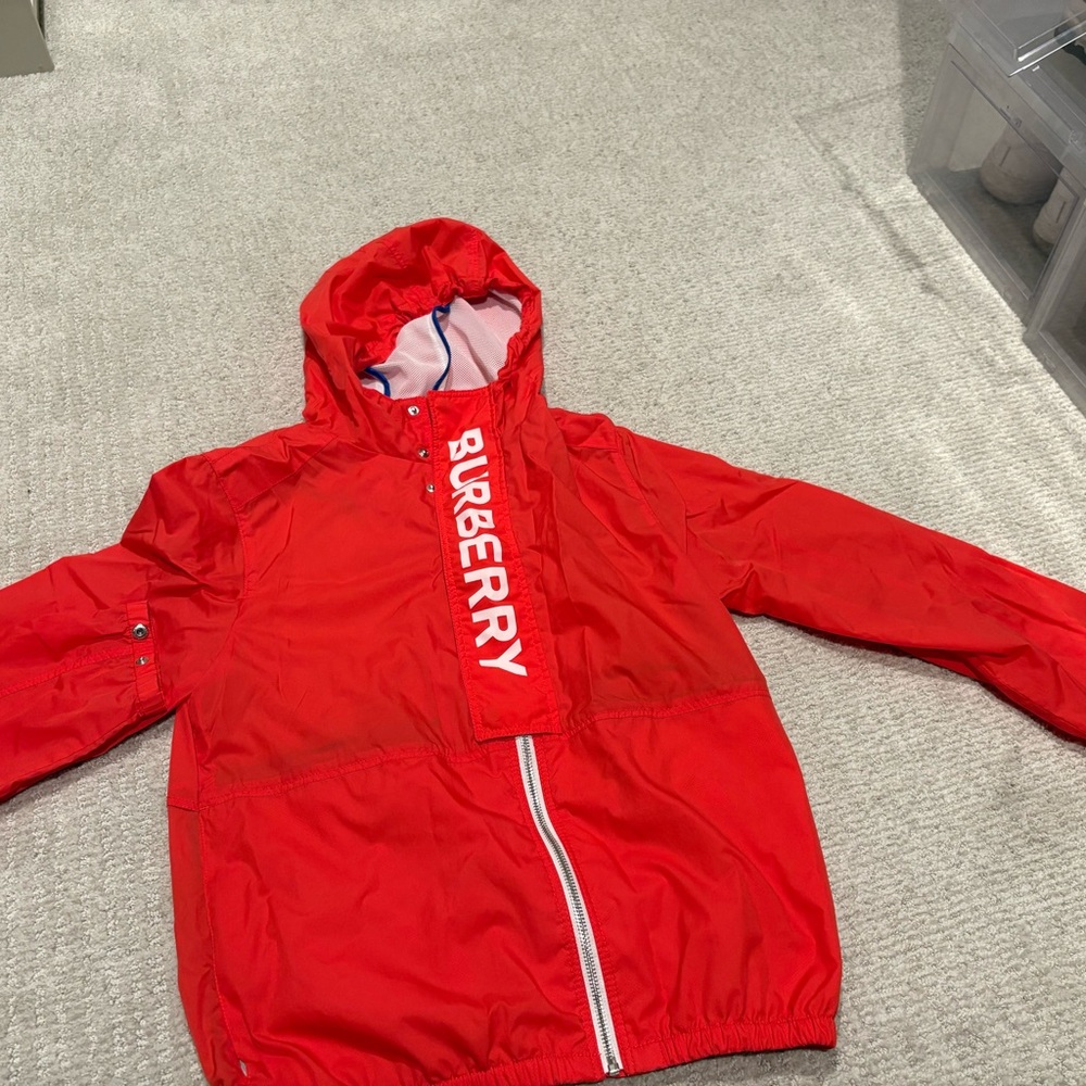 Kids Burberry orange Raincoat Lightweight jacket